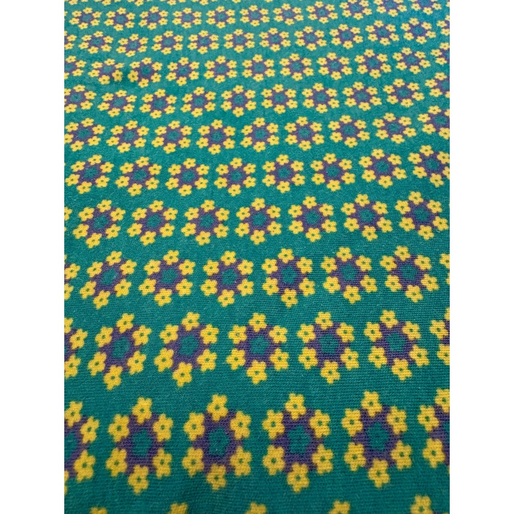 Vintage Gymboree Double Dutch Baby Blanket Blue Teal Floral Reversible Cotton OS